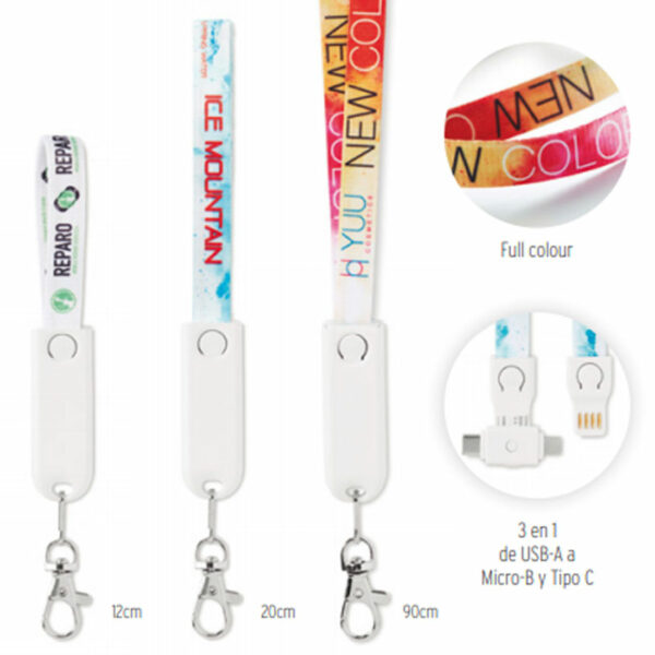 MC1005 Lanyard y cable cargador 3 en 1 yourChoice