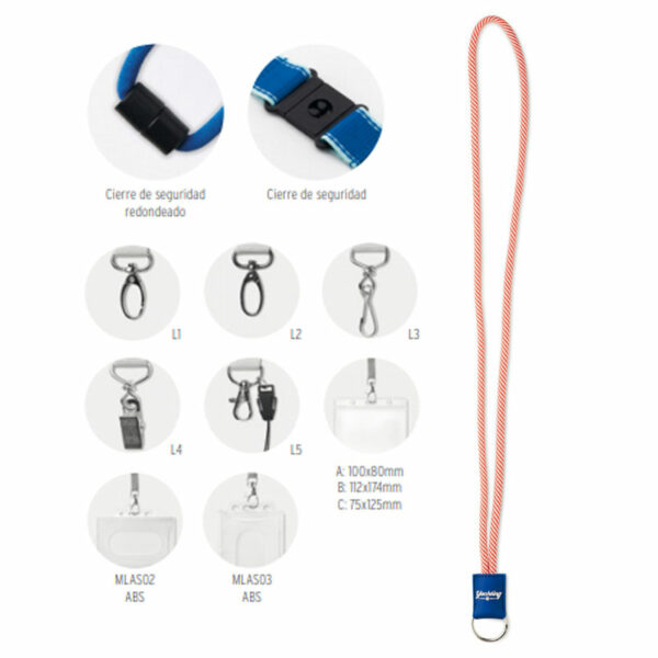 ML1007 Lanyard redondo de 2 tonos yourChoice