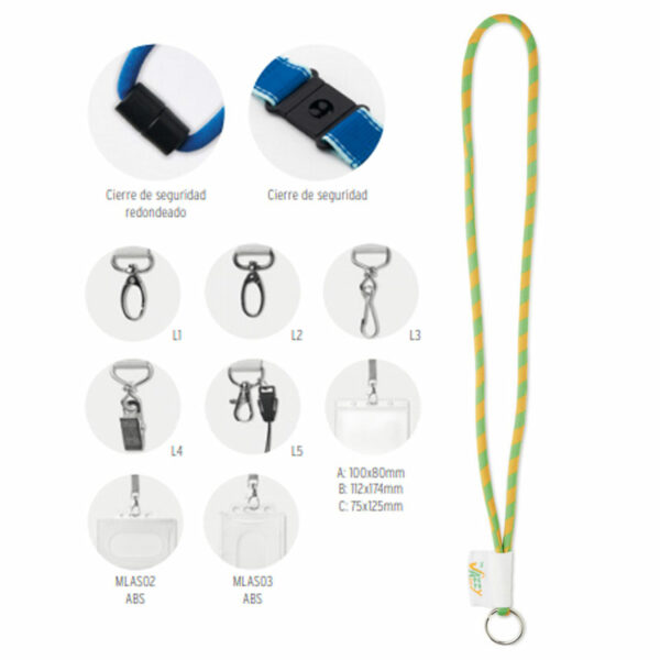 ML1009 Lanyard redondo de 3 tonos yourChoice