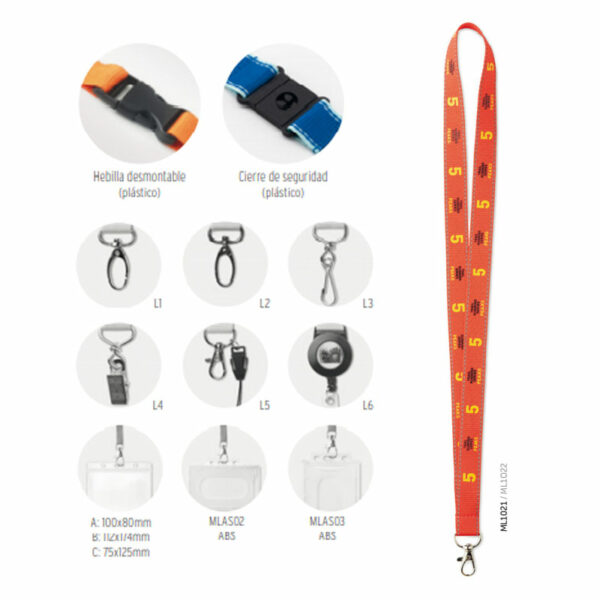 ML1021 Lanyard con hilo reflectante yourChoice