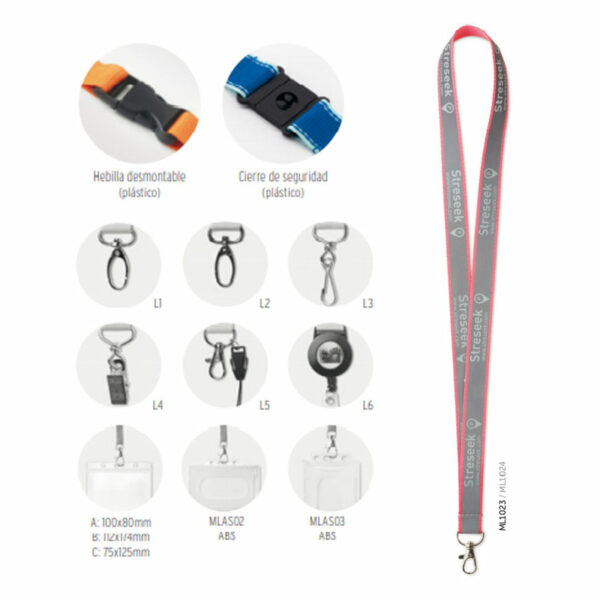 ML1023 Lanyard reflectante yourChoice