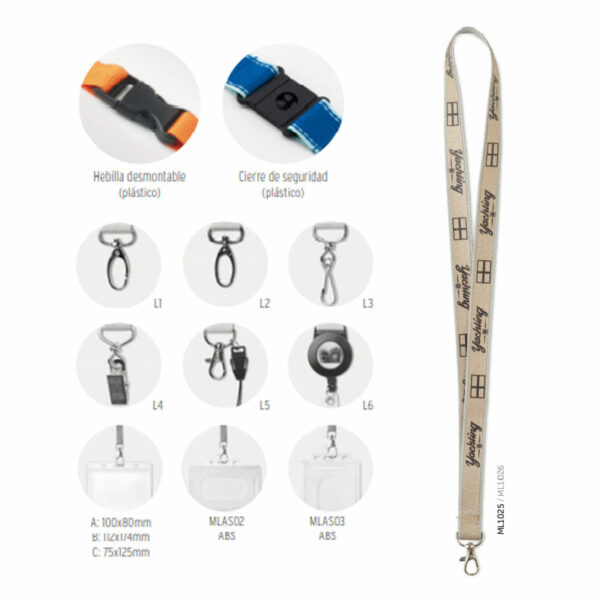 ML1025 Lanyard purpurina yourChoice