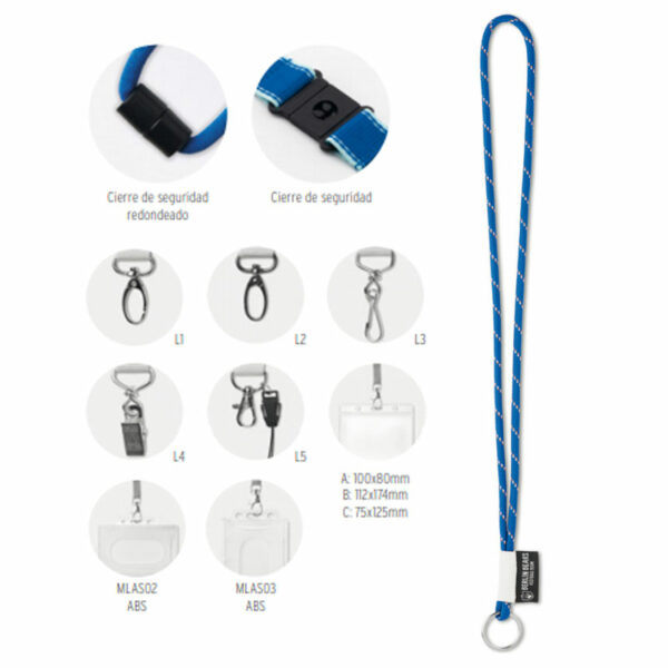 ML1109 Lanyard redondo de 3 tonos yourChoice